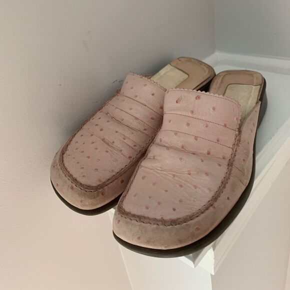 Y2K Nine West Texture Mule Dusty Rose Sz 9 - Picture 2 of 4
